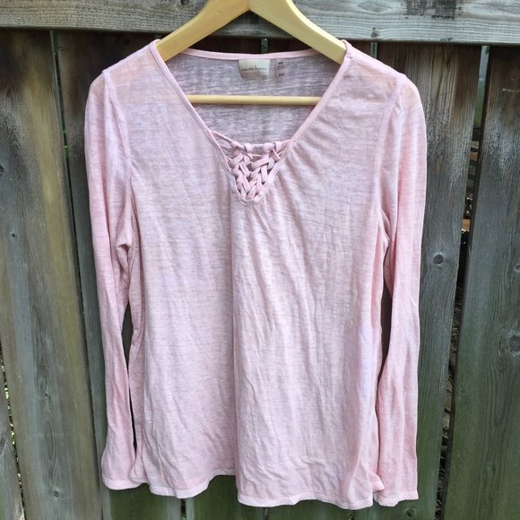 Nanette Lepore long sleeve pink top - size M - Picture 1 of 6